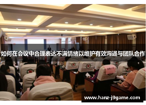 如何在会议中合理表达不满情绪以维护有效沟通与团队合作